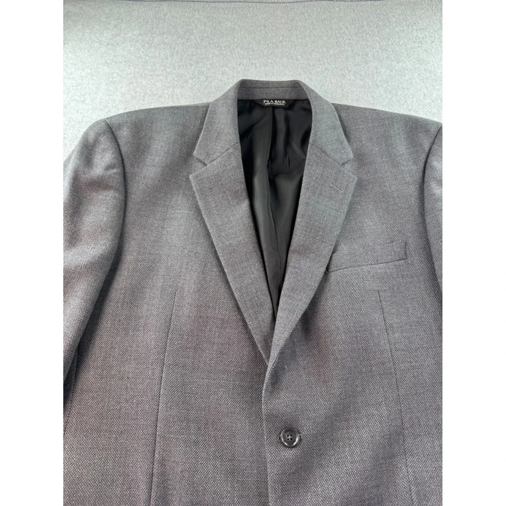 Jos. A. Bank Travelers Collection Grey 100% Wool Blazer Sport Coat 44R 01110
